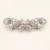 Prateado com pérolas e strass multicolor (1 peça)