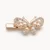 Rosa-dourado com borboleta, pérolas e strass (1 peça)
