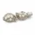 Prateado com pérolas e strass (1 peça)