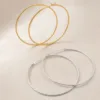 Brincos Argola Finos Dourados ou Prateados | 50 mm — Dourado