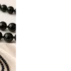 Colar Comprido de Pérolas Pretas 120 cm — Preto, 120 cm / 10 mm