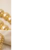 Colar Comprido de Pérolas Douradas 120 cm — Dourado, 120 cm / 10 mm