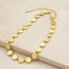 Colar de Elos Circulares Polidos — Dourado