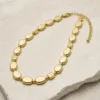 Colar de Elos Ovais Polidos — Dourado