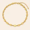 Colar de Elos Gota Polidos — Dourado