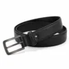 Cinto de homem preto em PU texturado de 4 cm