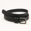 Cinto de homem preto em PU mate de 4 cm
