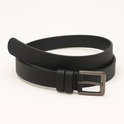 Cinto de homem preto em PU mate de 4 cm