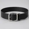 Cinto de homem preto em PU com 4 cm e fivela larga