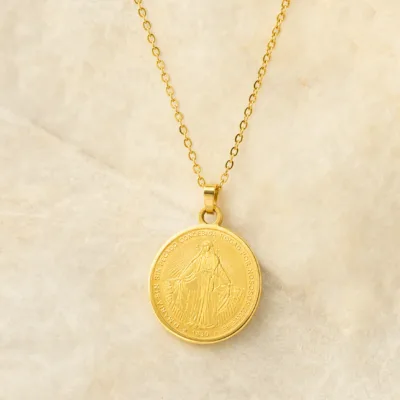 Colar Duplo com Medalha Religiosa | 70724, 70724