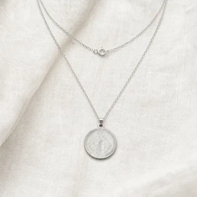 Colar Duplo com Medalha Religiosa | 70724, 70724