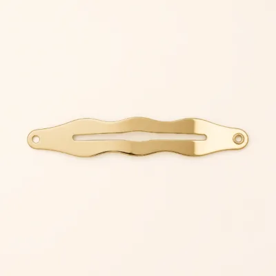 Gancho de cabelo ondulado dourado de 5 cm
