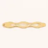 Gancho de cabelo ondulado dourado de 6,5 cm