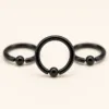 Piercing de Septo Preto — Conjunto de 3 Peças — Preto