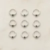 Piercing de Septo em Prata 925 com Zircónia Preta — Prata 925 com zircónia preta