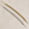 Faixa de cabelo para noiva com múltiplas filas de zircónias em dourado e prateado
