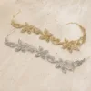 Acessório de cabelo para noiva com borboletas em dourado e prateado