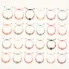 Conjunto completo de 24 pulseiras de cordão com flores
