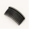 Travessa pequena de cabelo preta com 24 dentes e strass