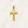 Pendente Crucifixo em Aço — Dourado
