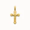 Stainless Steel Crucifix Pendant — Gold Tone