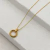 Colar com Pendente Circular Minimalista, 84400-02