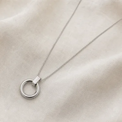 Colar com Pendente Circular Minimalista, 84400-02