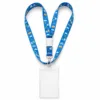Fita azul urbana de 1,5 cm com porta-cartão vertical