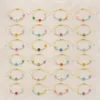 Conjunto completo de 24 pulseiras ajustáveis com olhos e contas coloridas