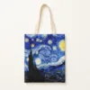 Mala tote de lona com estampa Starry Night