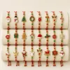 Conjunto completo de 24 pulseiras de Natal com pendentes coloridos