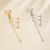 Ear cuffs constelação com correntes e estrelas em dourado e prateado