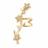 Brincos Ear Cuff Ramo Floral | Dourado ou Prateado — Dourado