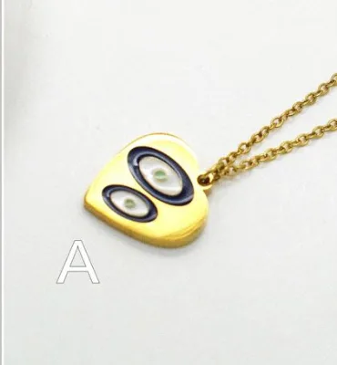 Double-Eye Heart Necklace in Gold or Silver | 85130-03, 85130-03