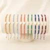 Conjunto completo de 12 pulseiras de cordão com contas pastel