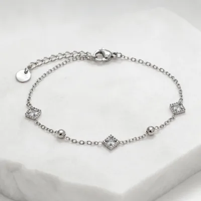 Alternate view of square crystal bracelet 85391-2