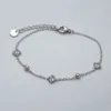 Silver three-square crystal bracelet 85391-2