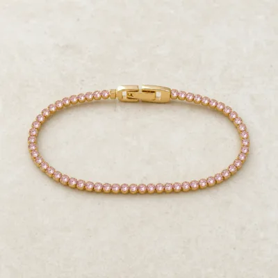 Pulseira dourada e rosa 85481-3 vista de cima