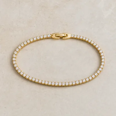 Pulseira dourada e branca 85481-4 vista de cima