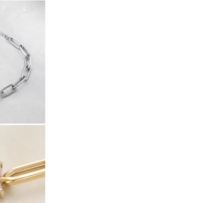 Pulseira em Aço com Laço de Cristal — Prateado