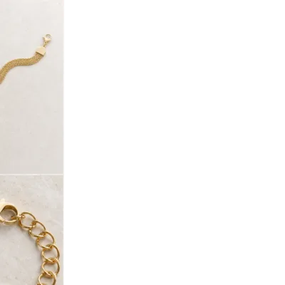 Gold multi-strand bracelet arranged in a wave 85547-2