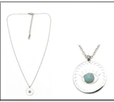 Blue Evil Eye Medallion Necklace | K1902-005-1C, K1902-005-1C