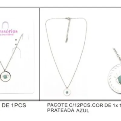 Blue Evil Eye Medallion Necklace | K1902-005-1C, K1902-005-1C