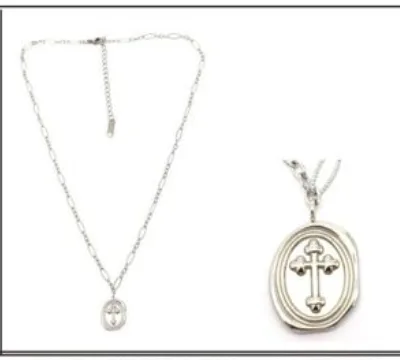 Natural Steel Cross Medallion Necklace | K1902-011-1, K1902-011-1