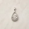 Pendente Prateado Gota com Cristais — Prateado
