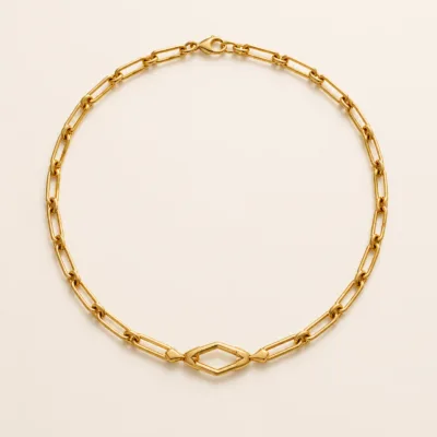 Colar dourado em aço inoxidável