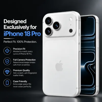 Pelicula de Vidro Camera Traseira iPhone 18 Pro - Prateado