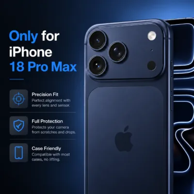 Pelicula de Vidro Camera Traseira iPhone 18 Pro Max - Azul